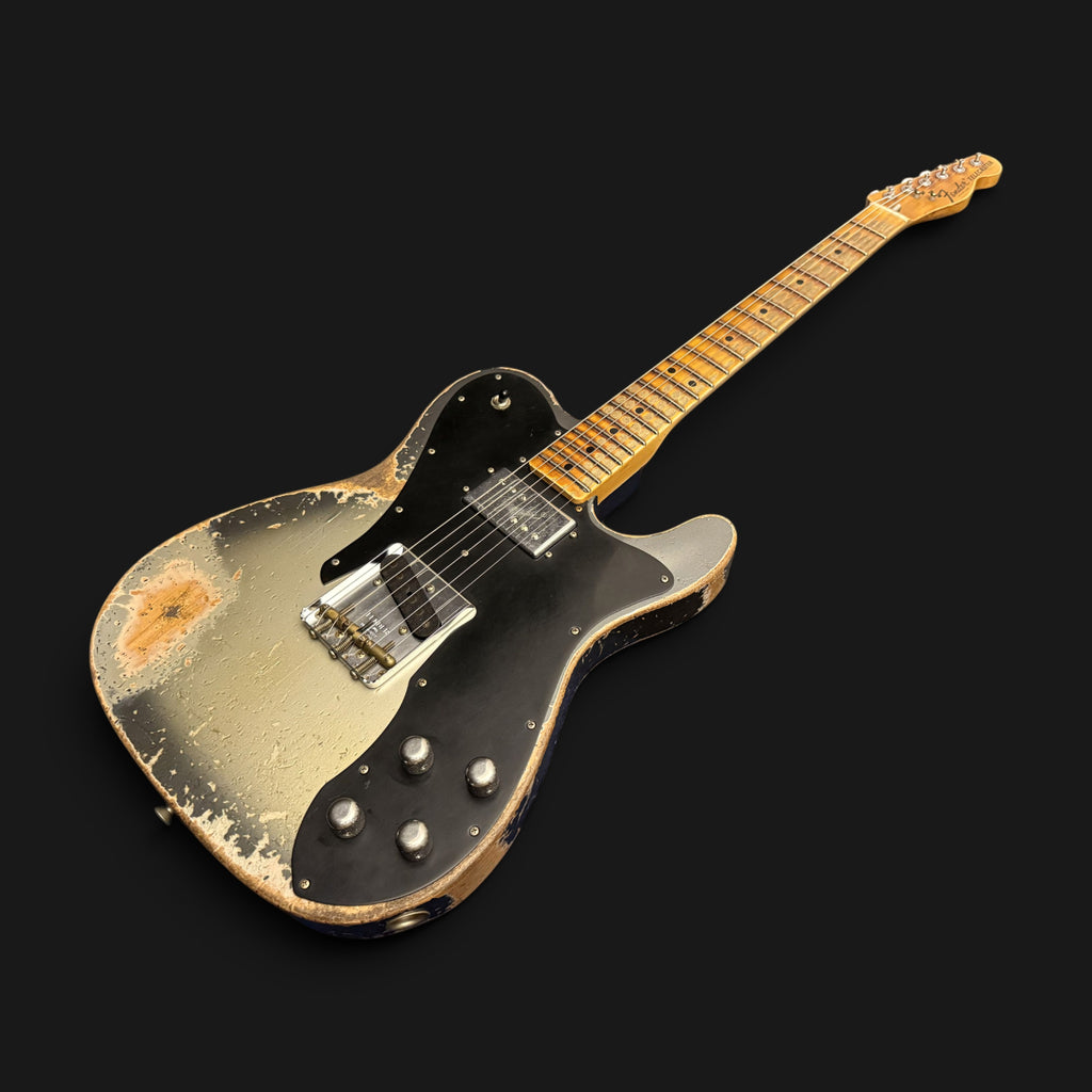 2026 Fender Custom Shop Limited Edition Telecaster Custom Super Heavy Relic • Aged Inca Silver with Aged Charcoal Frost Burst • CuNiFe Humbucker • 3,45 kg