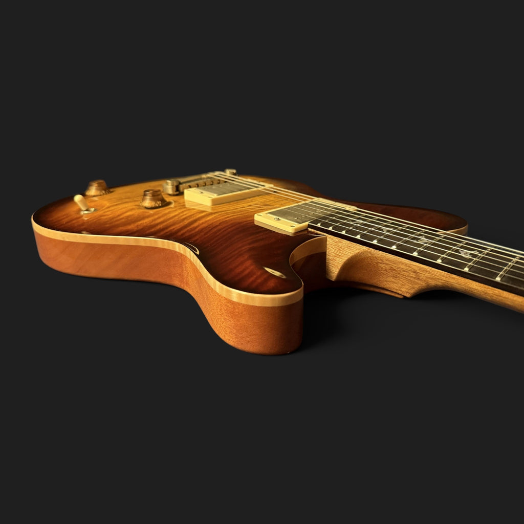 2024 Nik Huber Dolphin II - Made to Measure - Flametop Tobacco Burst High Gloss - 3,67kg - like new!