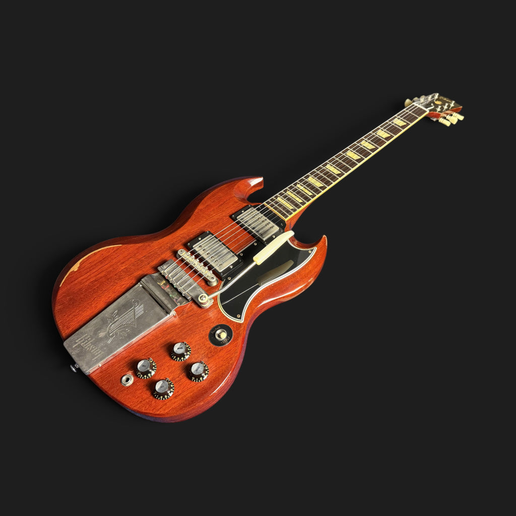 2021 Gibson Custom Shop 1964 SG Standard Reissue  Maestro Vibrola • Murphy Lab Heavy Aged • Faded Cherry • 3,3 kg