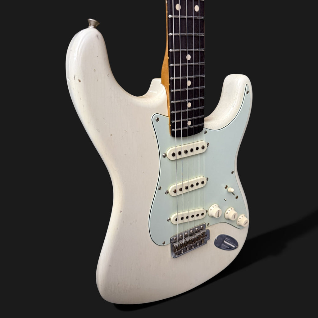 2016 Fender Custom Shop '59 Limited Stratocaster Journeyman Relic - Aged Olympic White - Poblano HW - AAA Flame Neck - 3,27kg