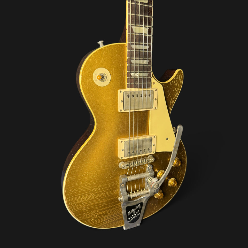 2024 Gibson Custom Shop M2M 1957 Les Paul Goldtop Darkback Reissue • Murphy Lab Heavy Aged • Double Gold • Bigsby B7 • Lower Logo • Aged Case