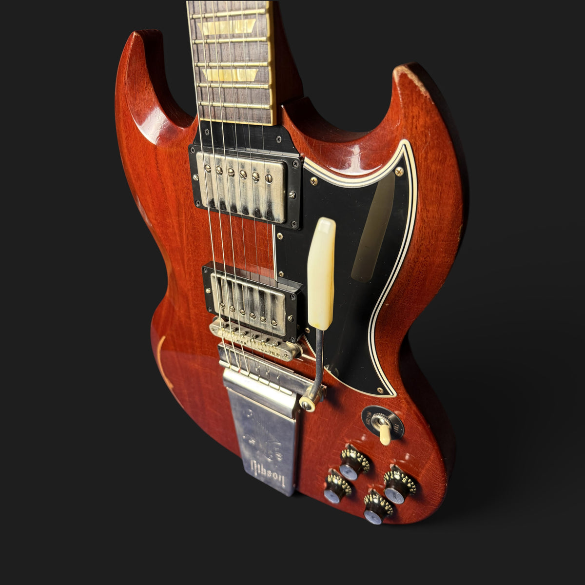 2021 Gibson Custom Shop 1964 SG Standard Reissue  Maestro Vibrola • Murphy Lab Heavy Aged • Faded Cherry • 3,3 kg