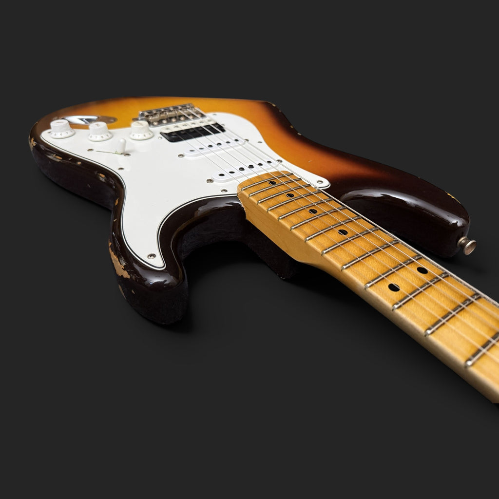 2021 Fender Custom Shop ‘58 Stratocaster Relic HSS – Faded Chocolate Sunburst -3,4kg -HSS/HSH/SSS Full Kit Kloppmann/Amber
