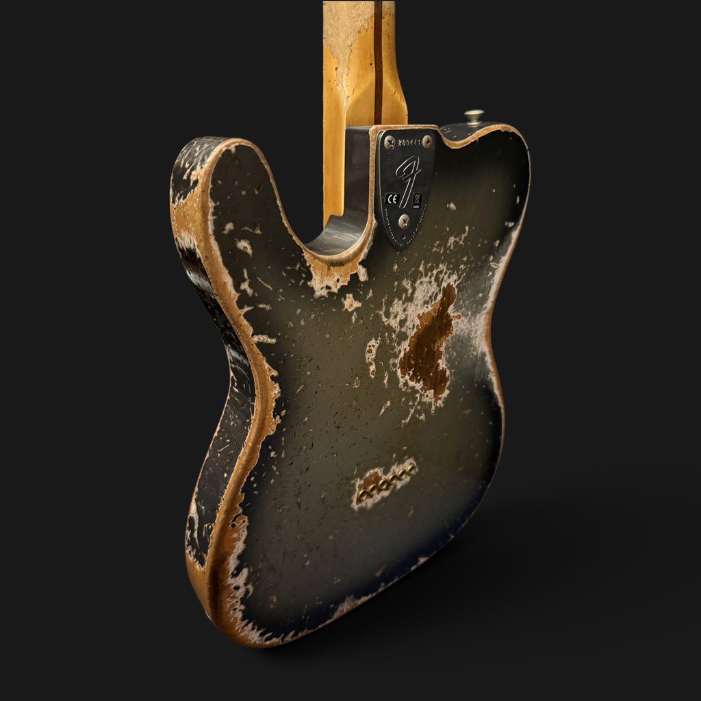 2026 Fender Custom Shop Limited Edition Telecaster Custom Super Heavy Relic • Aged Inca Silver with Aged Charcoal Frost Burst • CuNiFe Humbucker • 3,45 kg