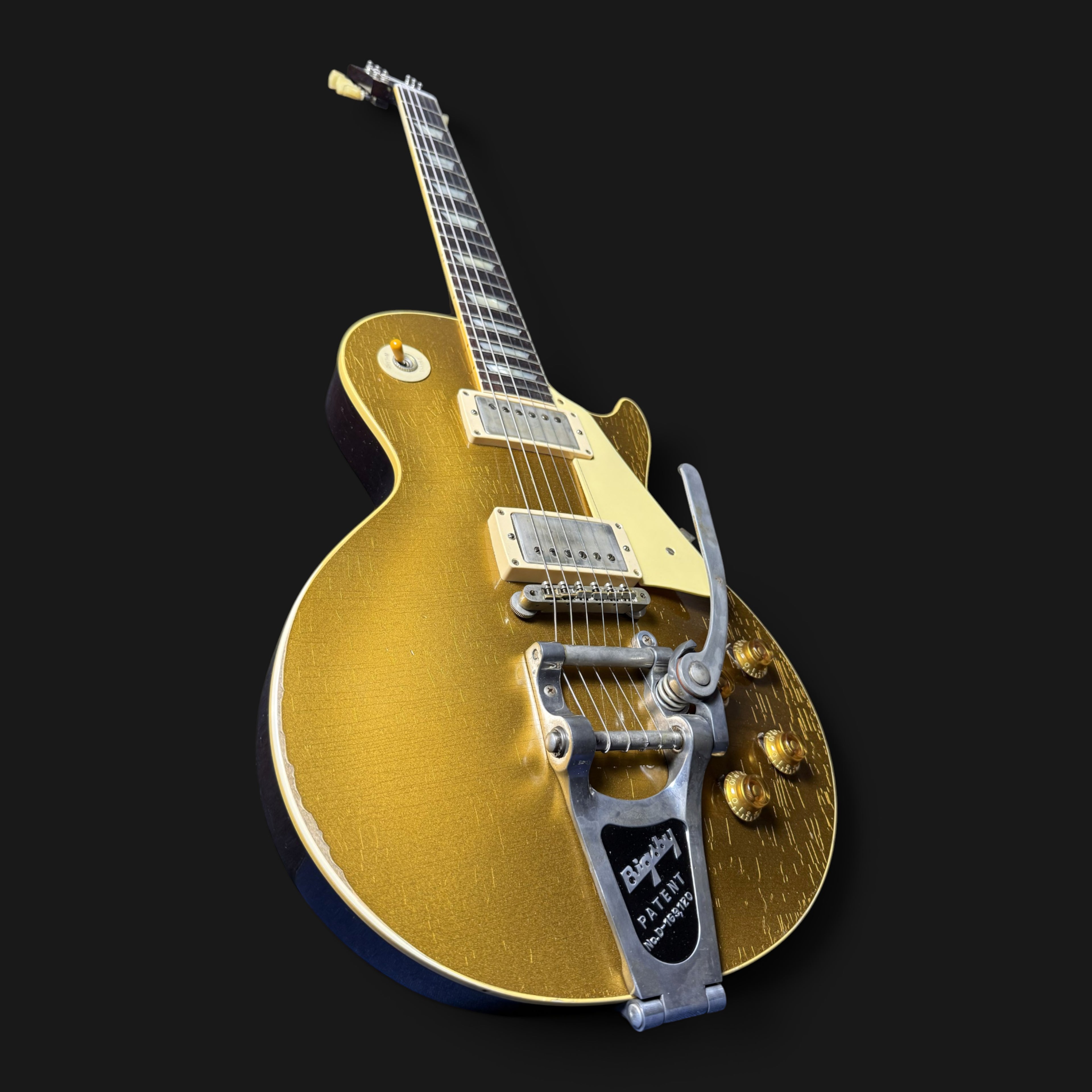 2024 Gibson Custom Shop M2M 1957 Les Paul Goldtop Darkback Reissue • Murphy Lab Heavy Aged • Double Gold • Bigsby B7 • Lower Logo • Aged Case