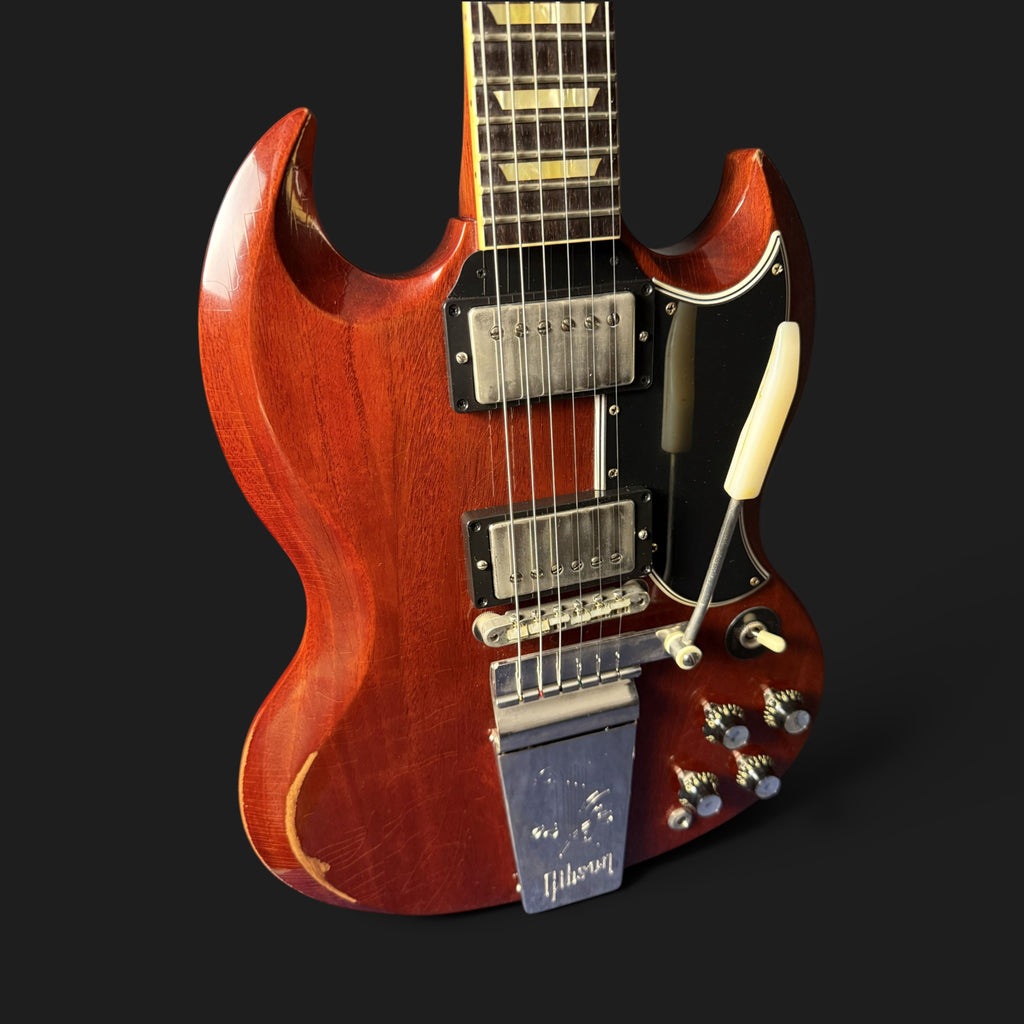 2021 Gibson Custom Shop 1964 SG Standard Reissue  Maestro Vibrola • Murphy Lab Heavy Aged • Faded Cherry • 3,3 kg