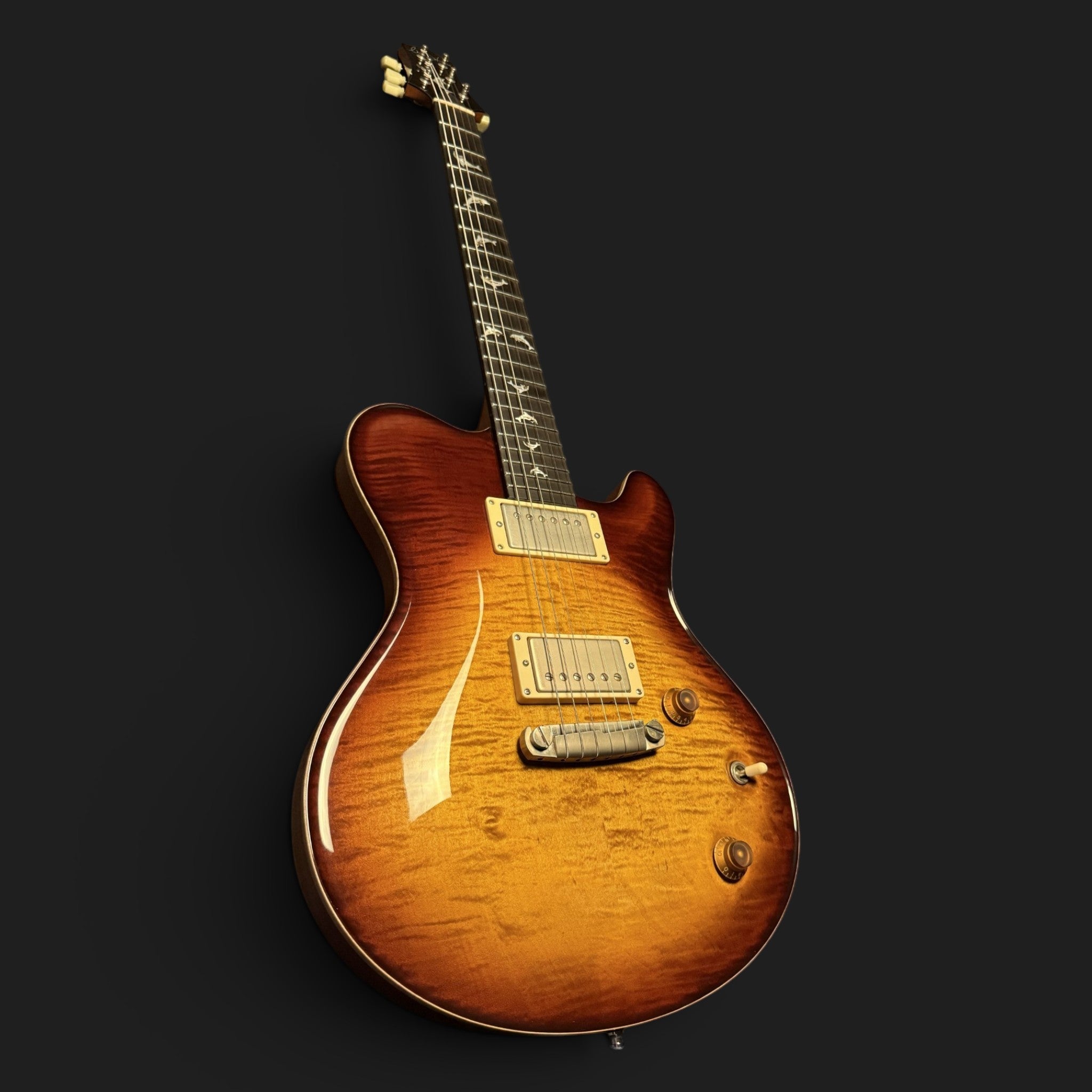 2024 Nik Huber Dolphin II - Made to Measure - Flametop Tobacco Burst High Gloss - 3,67kg - like new!