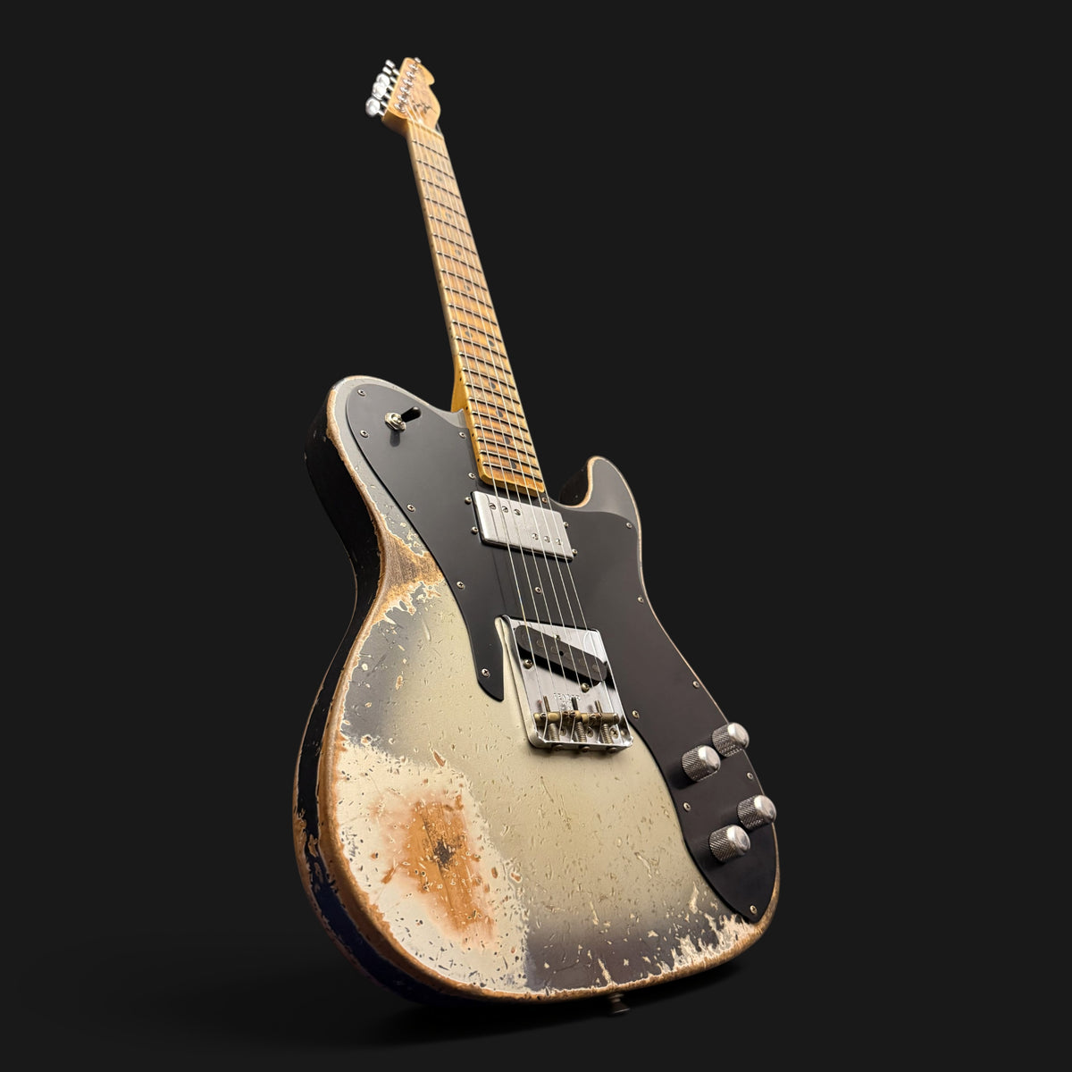2026 Fender Custom Shop Limited Edition Telecaster Custom Super Heavy Relic • Aged Inca Silver with Aged Charcoal Frost Burst • CuNiFe Humbucker • 3,45 kg