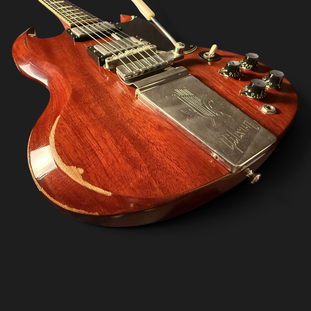 2021 Gibson Custom Shop 1964 SG Standard Reissue  Maestro Vibrola • Murphy Lab Heavy Aged • Faded Cherry • 3,3 kg