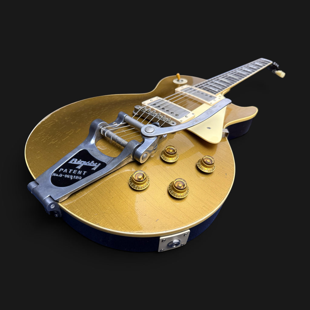2024 Gibson Custom Shop M2M 1957 Les Paul Goldtop Darkback Reissue • Murphy Lab Heavy Aged • Double Gold • Bigsby B7 • Lower Logo • Aged Case
