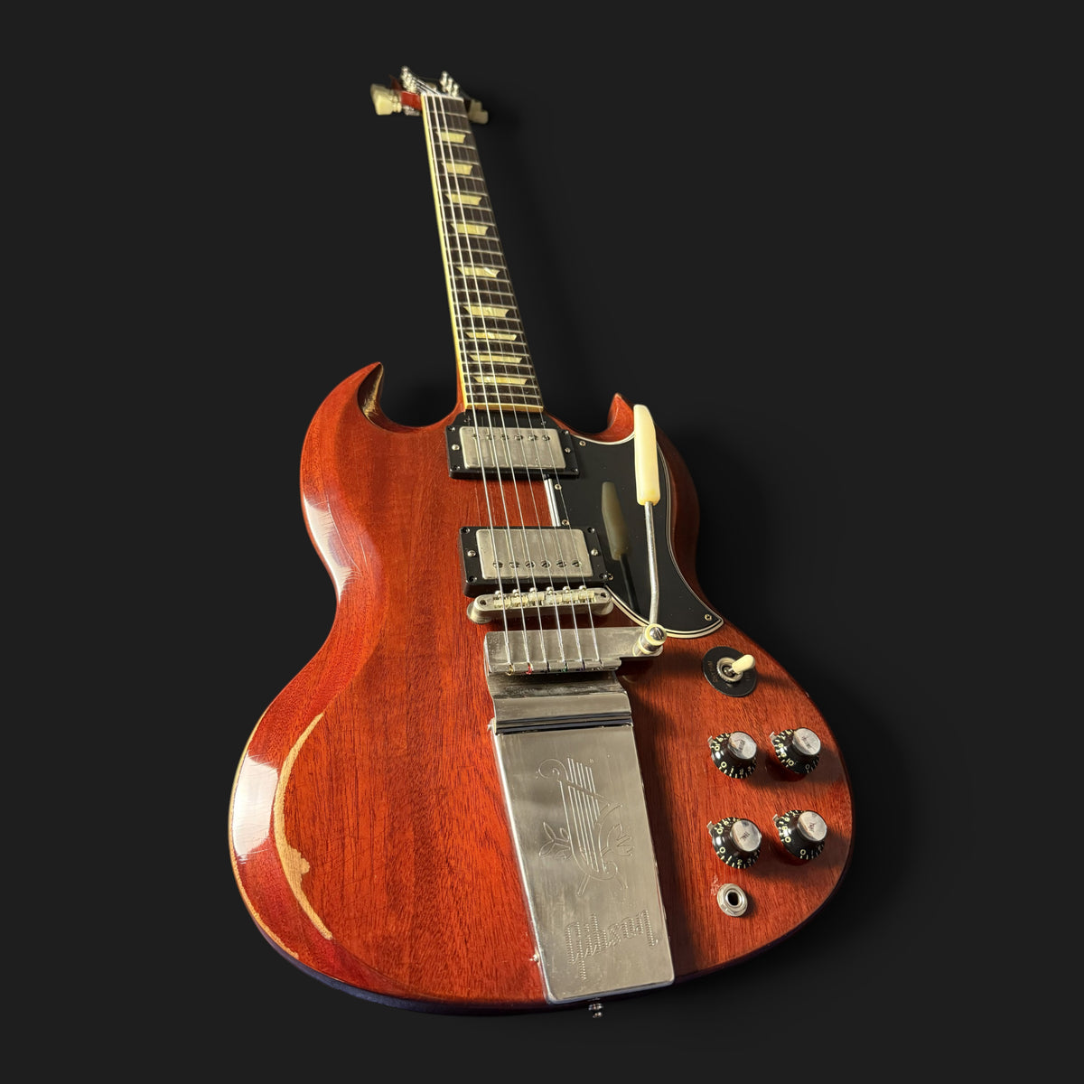 2021 Gibson Custom Shop 1964 SG Standard Reissue  Maestro Vibrola • Murphy Lab Heavy Aged • Faded Cherry • 3,3 kg