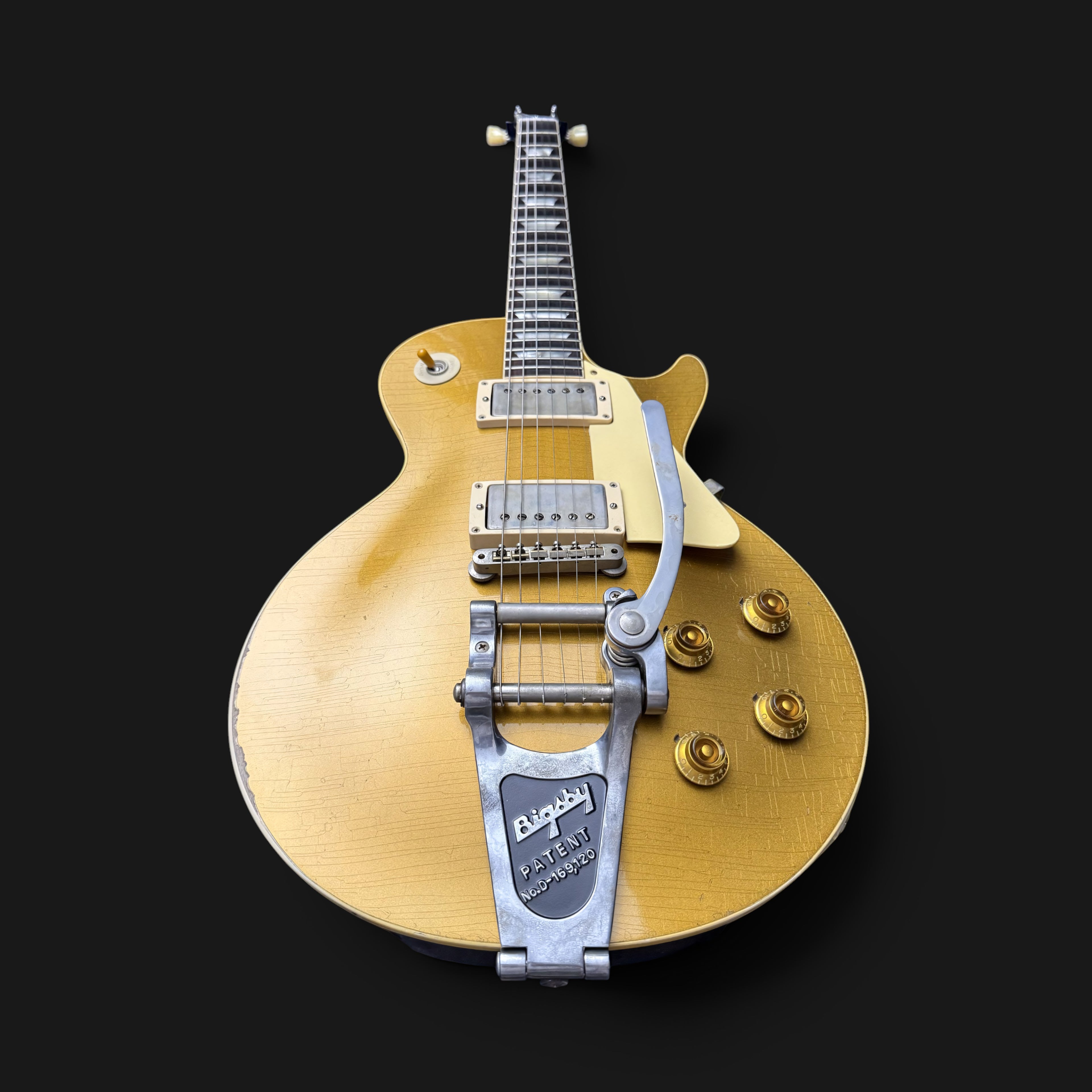 2024 Gibson Custom Shop M2M 1957 Les Paul Goldtop Darkback Reissue • Murphy Lab Heavy Aged • Double Gold • Bigsby B7 • Lower Logo • Aged Case