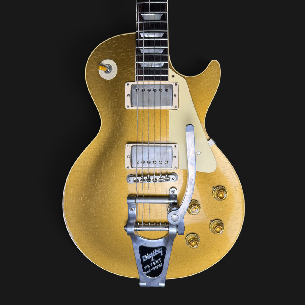 2024 Gibson Custom Shop M2M 1957 Les Paul Goldtop Darkback Reissue • Murphy Lab Heavy Aged • Double Gold • Bigsby B7 • Lower Logo • Aged Case